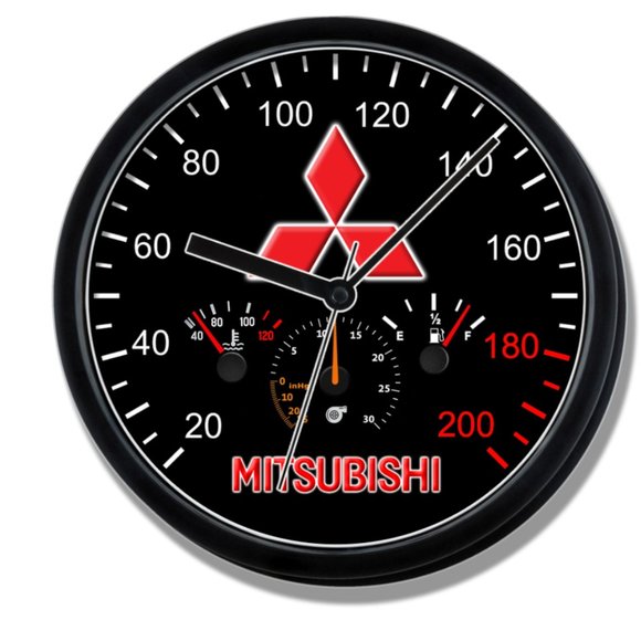Clock Wall Decor Mitsubishi Lancer Evo Speedometer Car Enthusiastic